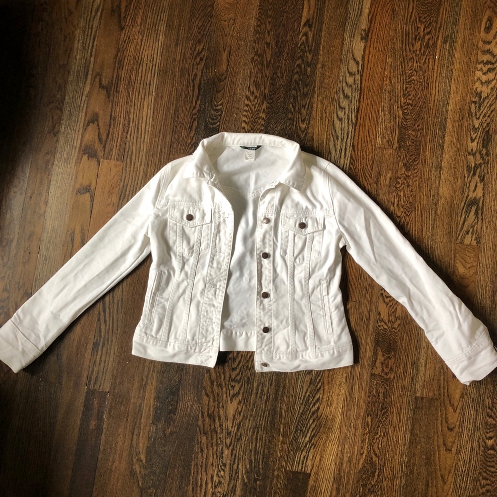 J. Crew white denim jacket - Picture 2 of 7